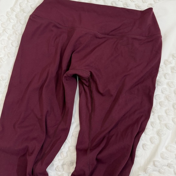 ONER ACTIVE SOFTMOTION HIGH WAISTED LEGGINGS GRAY LOGO CHERRY LACQUER PURPLE MED - Picture 5 of 9